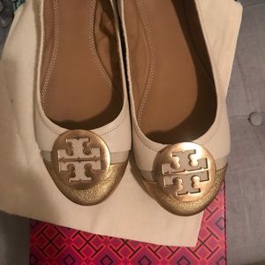 Tory Burch Minnie Ballet Flats, Leather, multi-color